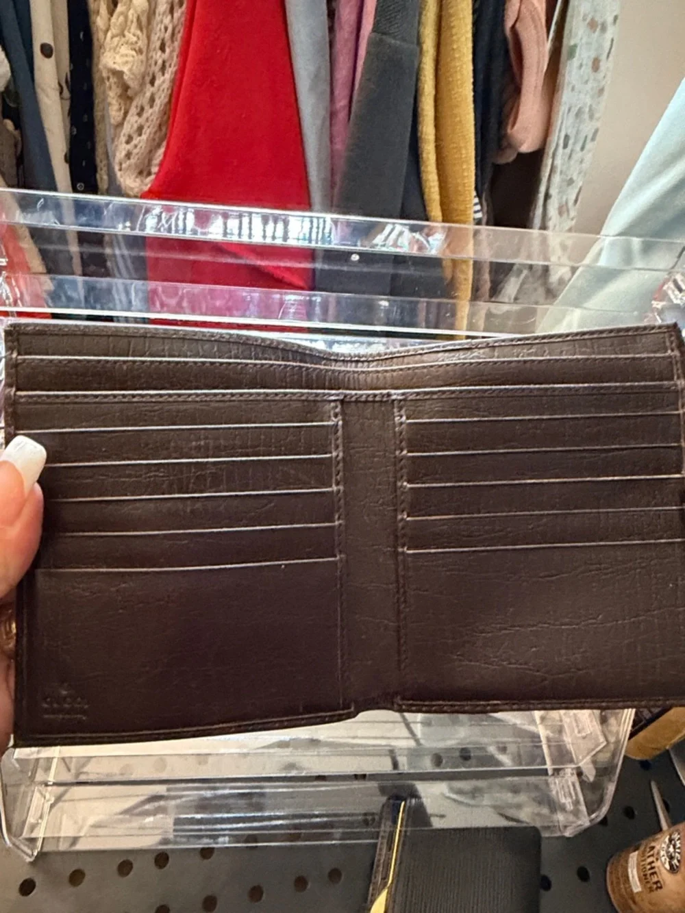 Gucci Beige/Brown Monogram Canvas Wallet with Green-Red Stripe. Authenticity